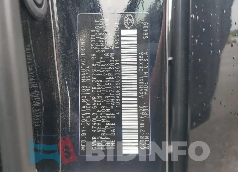 4T1DBADK8SU502601 Photo# 13
