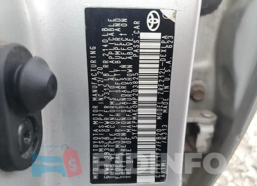 5YFEPMAE0MP203825 Photo# 12