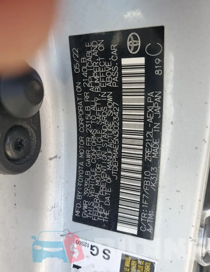 JTDEPMAE5N3023427 Photo# 12