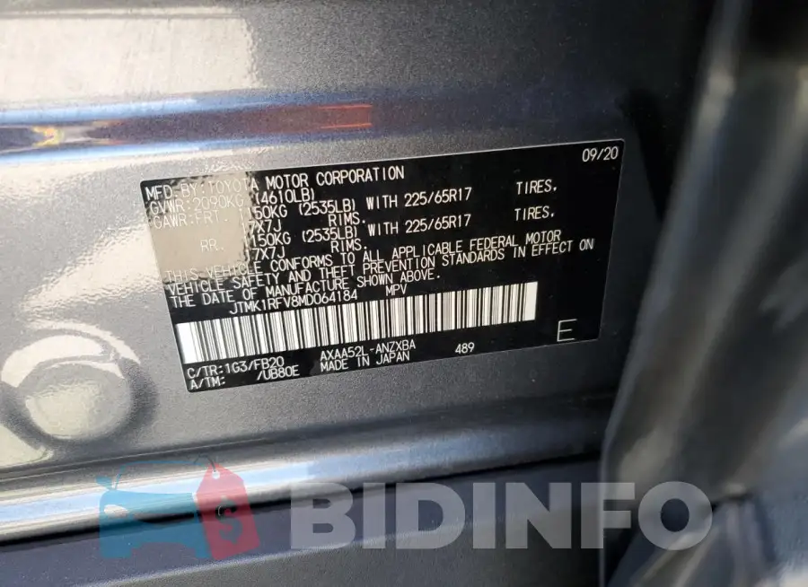 JTMK1RFV8MD064184 Photo# 13