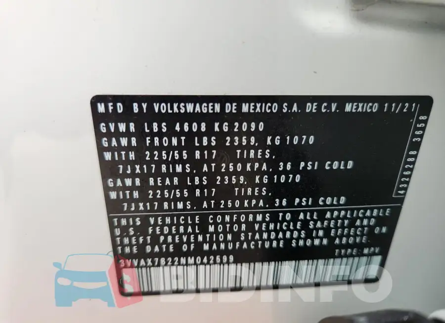 3VVAX7B22NM042599 Photo# 14