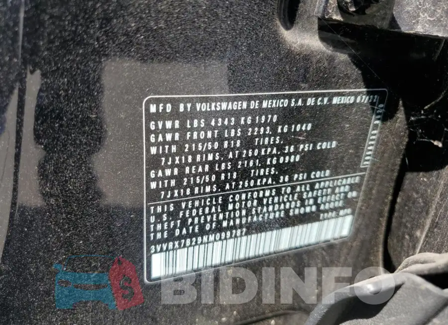 3VVRX7B29NM099787 Photo# 14