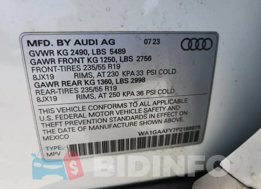 WA1GAAFY7P2188975 Photo# 14