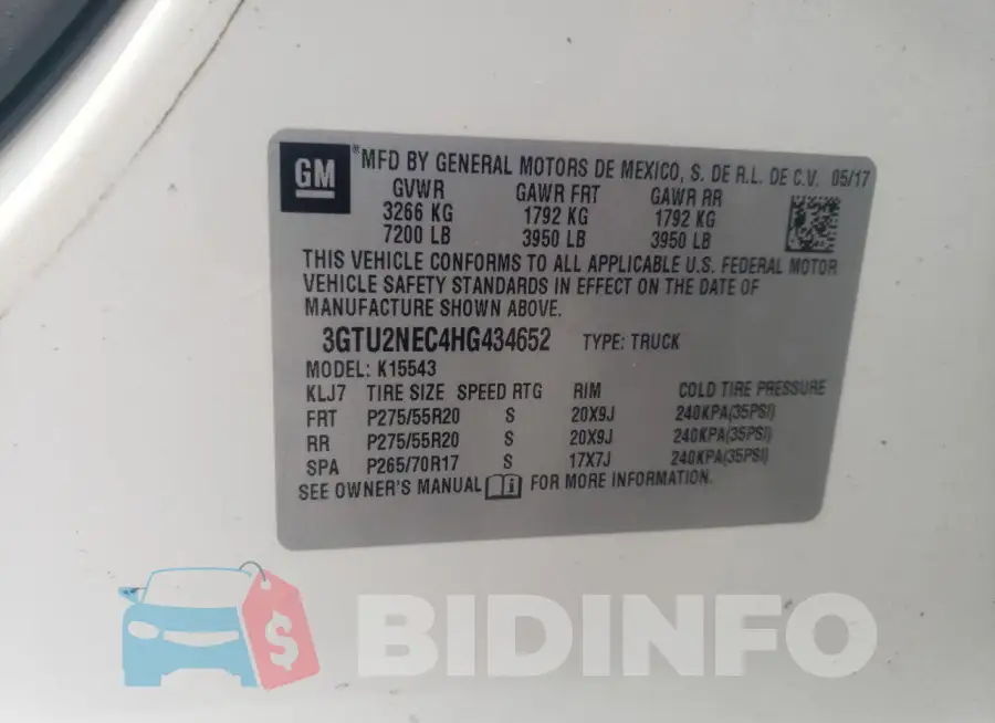 3GTU2NEC4HG434652 Photo# 12