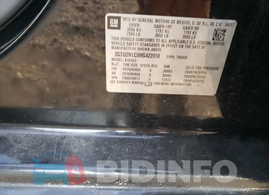 3GTU2NEC8HG422018 Photo# 12
