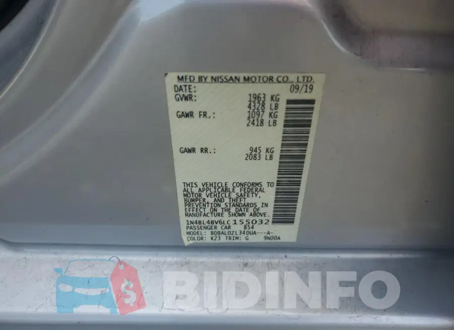 1N4BL4BV6LC155032 Photo# 12