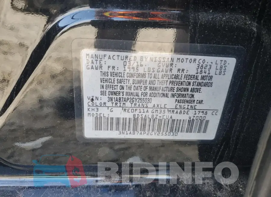 3N1AB7AP2GY255030 Photo# 12