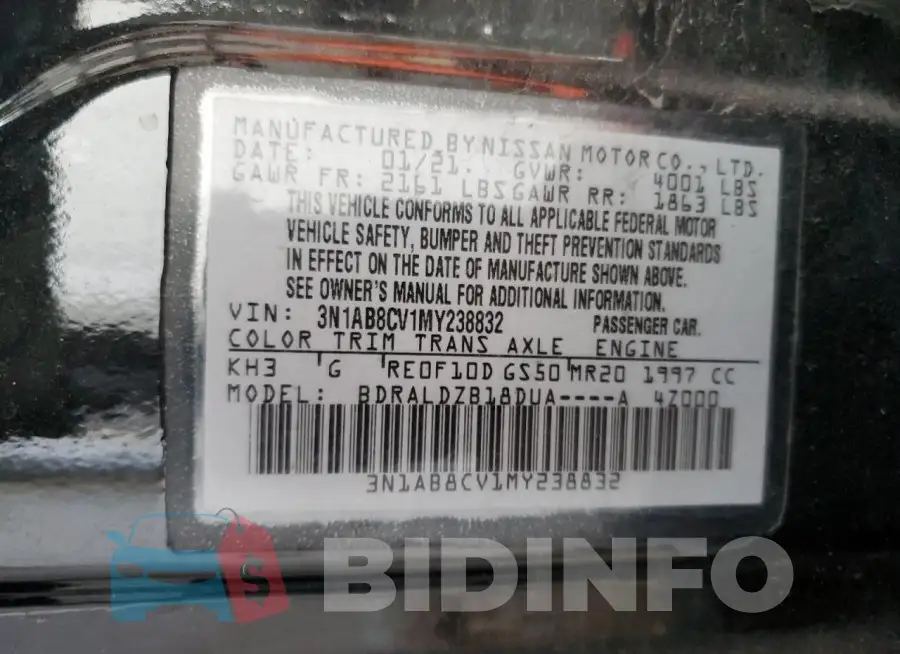 3N1AB8CV1MY238832 Photo# 12