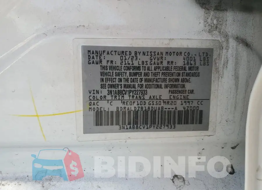 3N1AB8CV1PY227933 Photo# 12