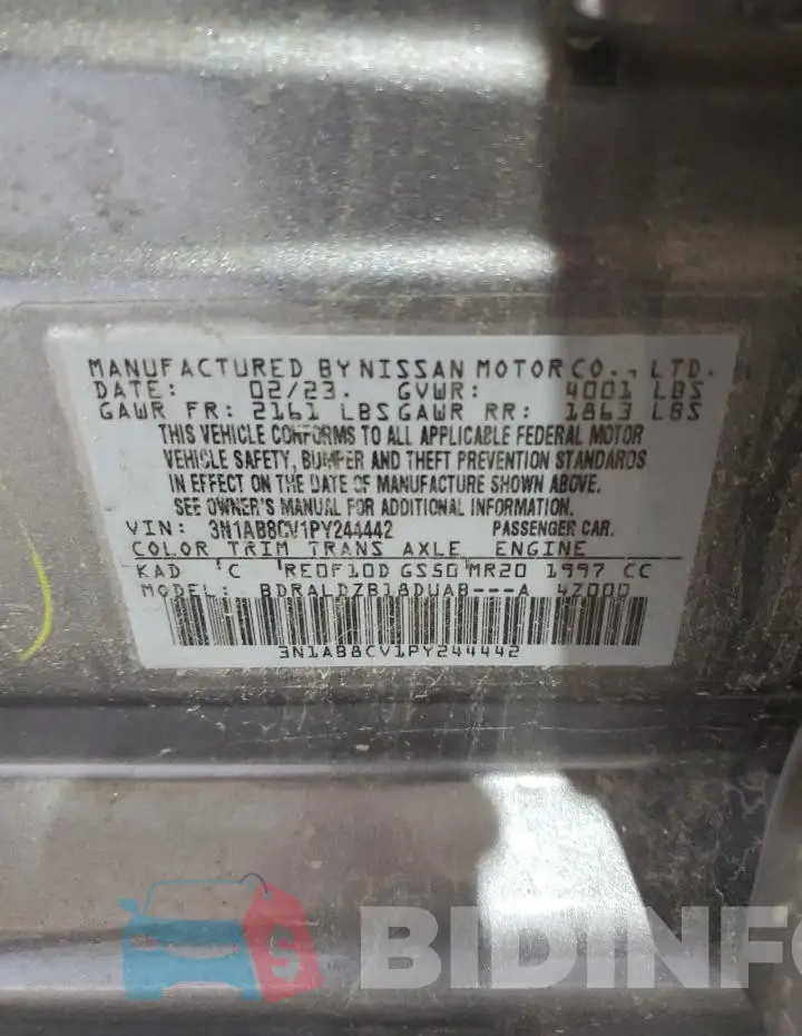 3N1AB8CV1PY244442 Photo# 12