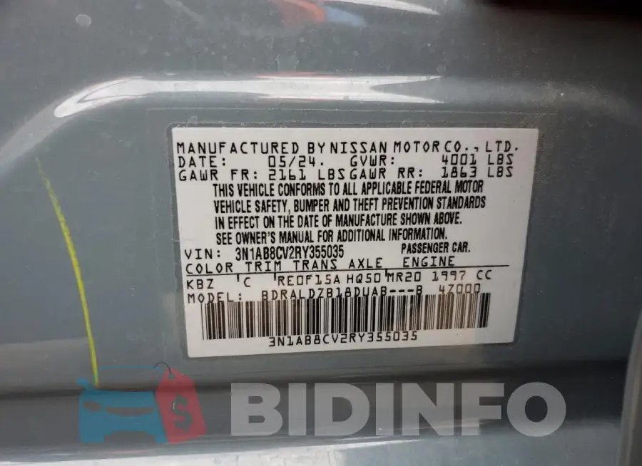 3N1AB8CV2RY355035 Photo# 13