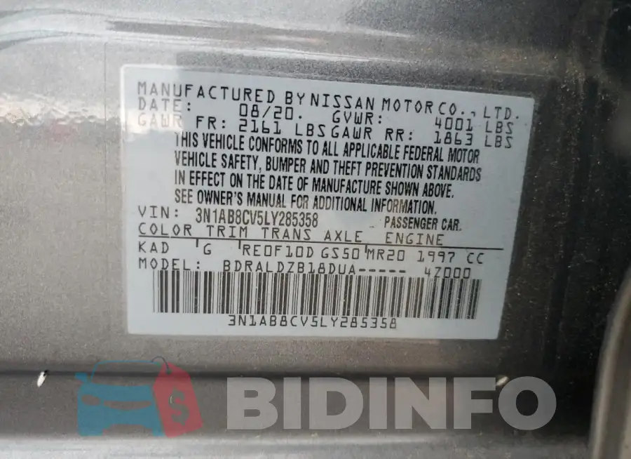 3N1AB8CV5LY285358 Photo# 13