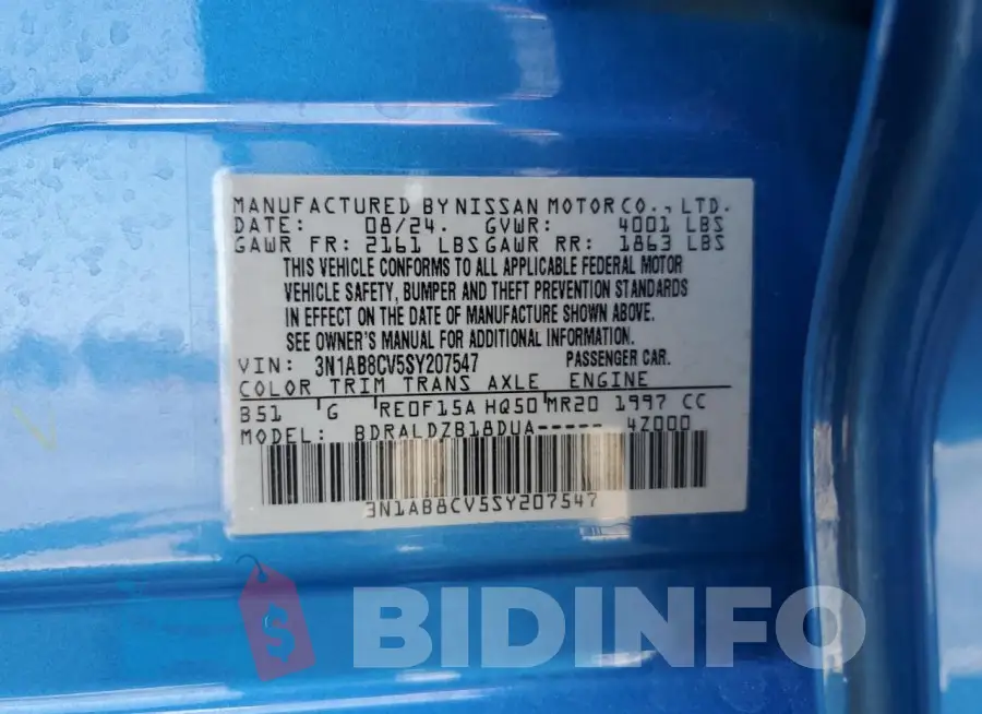 3N1AB8CV5SY207547 Photo# 12