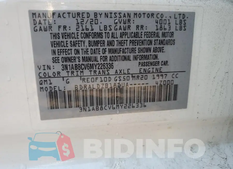 3N1AB8CV6MY226336 Photo# 12