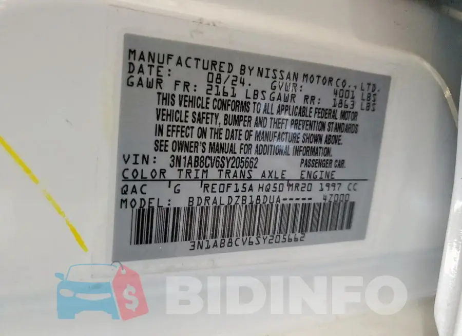 3N1AB8CV6SY205662 Photo# 13