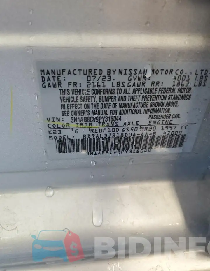 3N1AB8CV9PY318044 Photo# 12