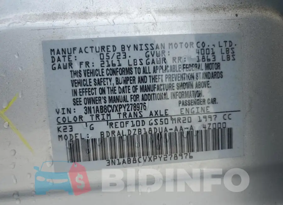 3N1AB8CVXPY278976 Photo# 12