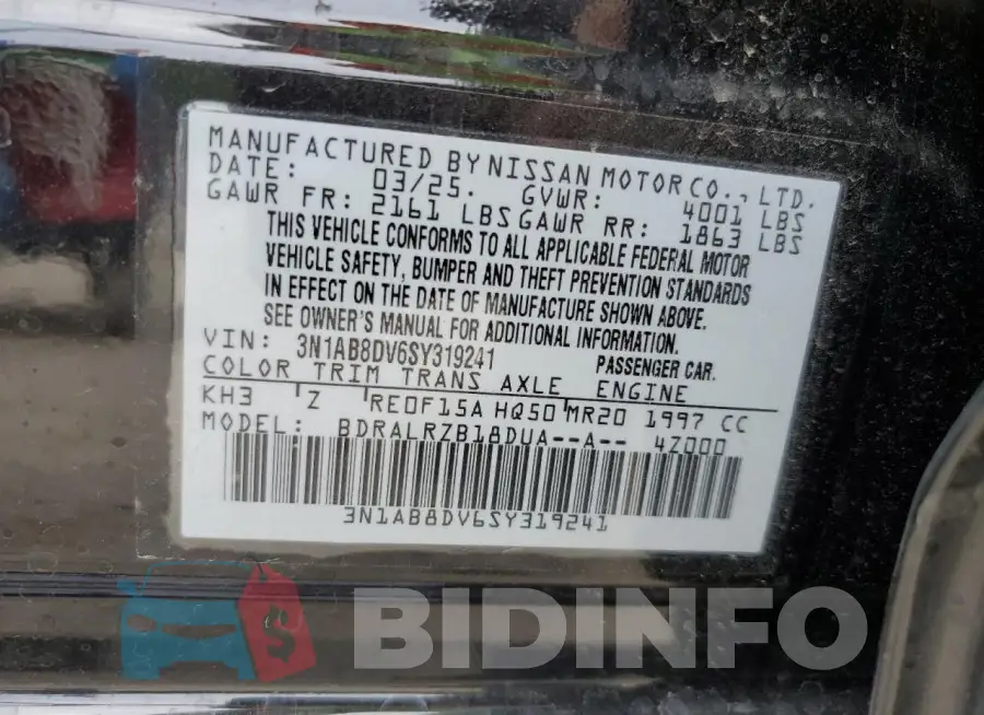 3N1AB8DV6SY319241 Photo# 12