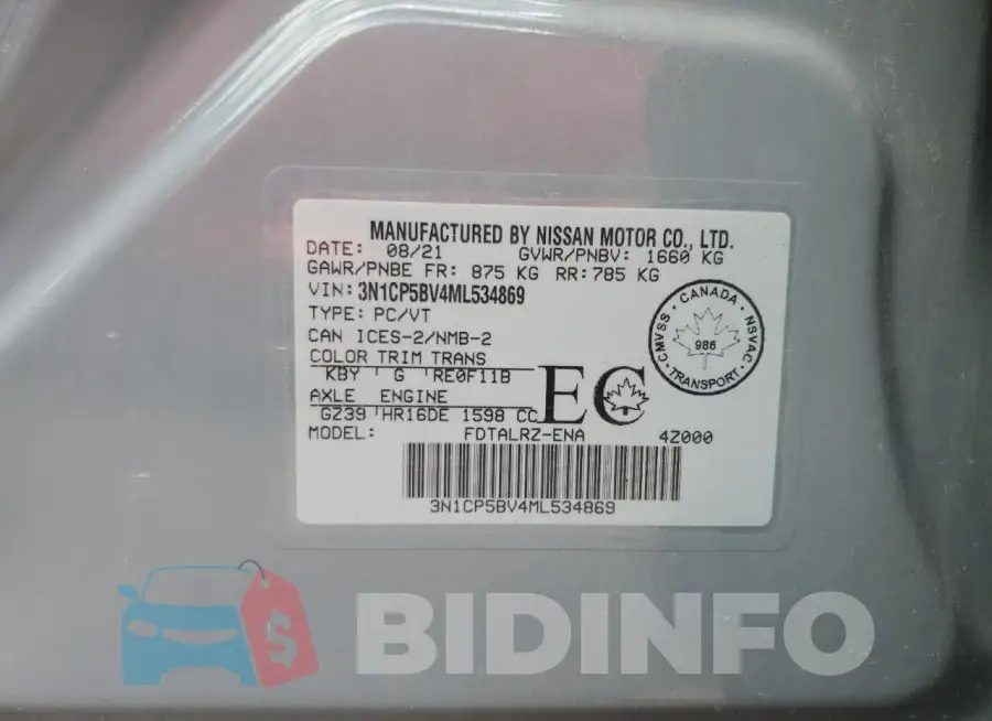 3N1CP5BV4ML534869 Photo# 12