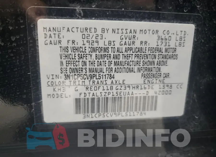3N1CP5CV9PL511784 Photo# 13