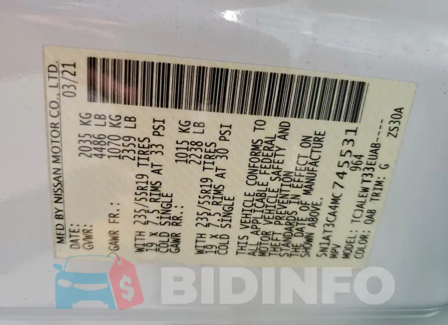 5N1AT3CA4MC745531 Photo# 14