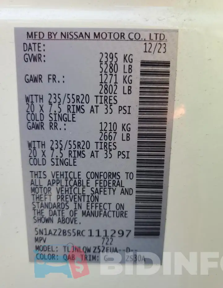 5N1AZ2BS5RC111297 Photo# 13