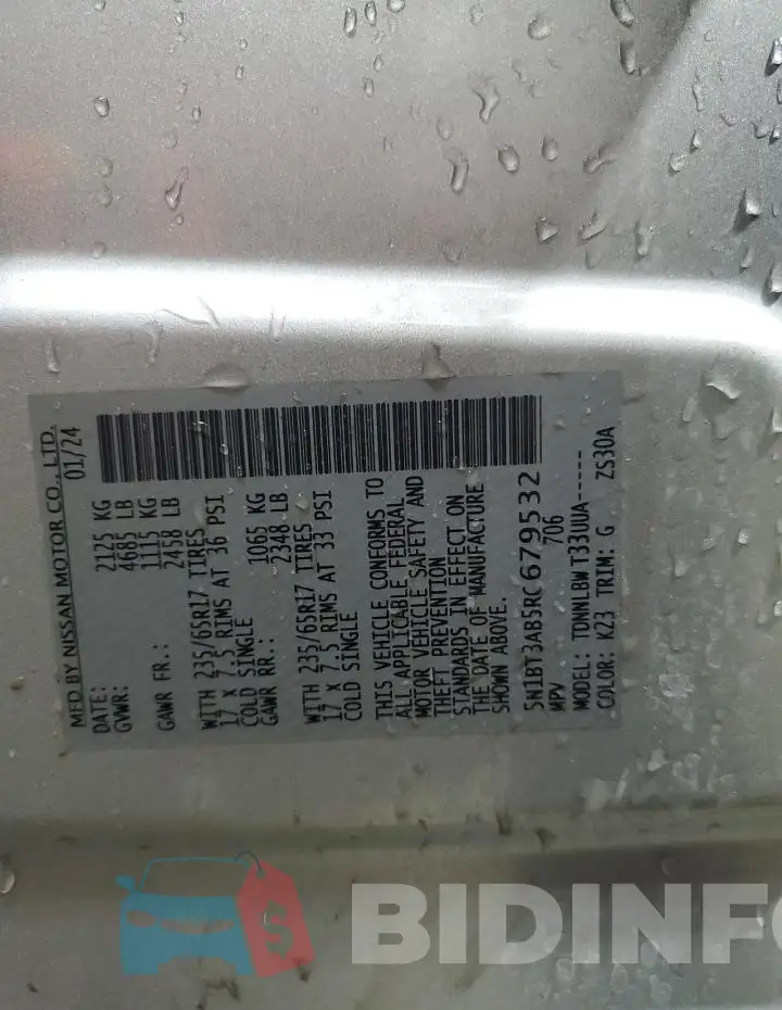 5N1BT3AB5RC679532 Photo# 13