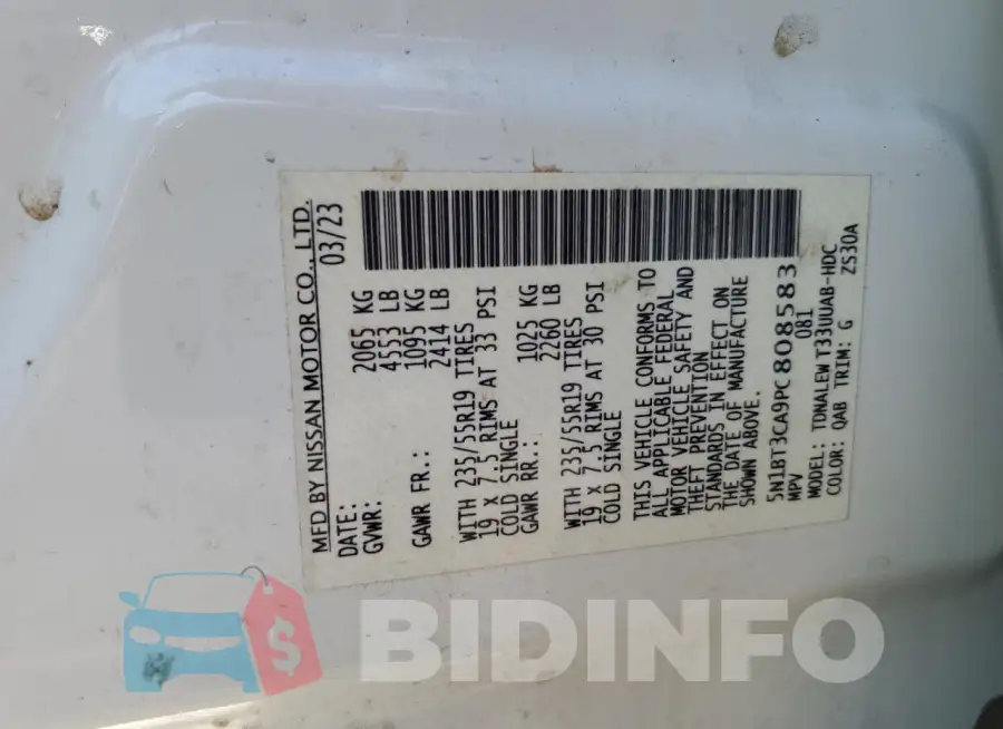 5N1BT3CA9PC808583 Photo# 12