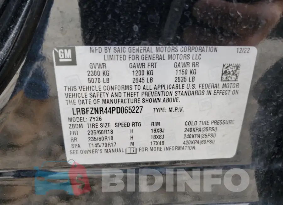 LRBFZNR44PD065227 Photo# 12