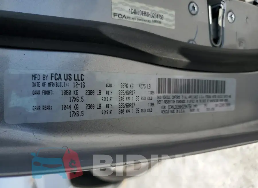 1C4NJDEB8HD204750 Photo# 13