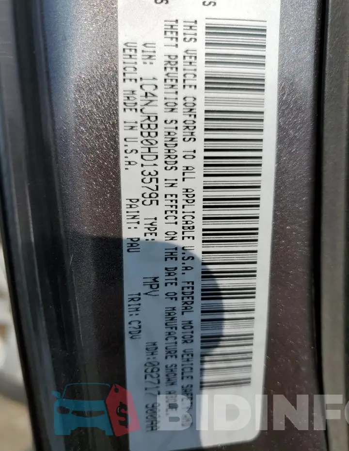 1C4NJRBB0HD135795 Photo# 12
