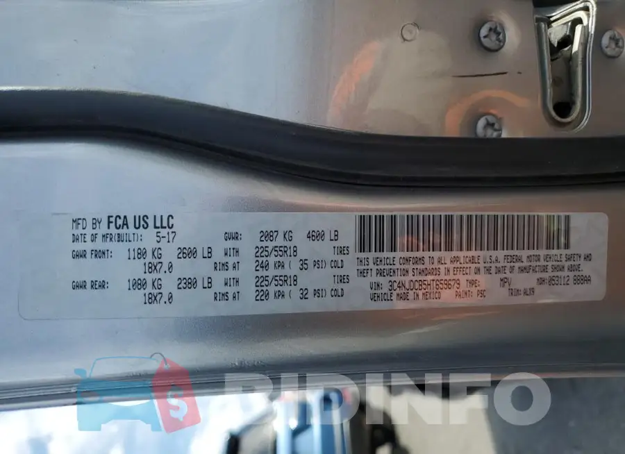 3C4NJDCB5HT659679 Photo# 13