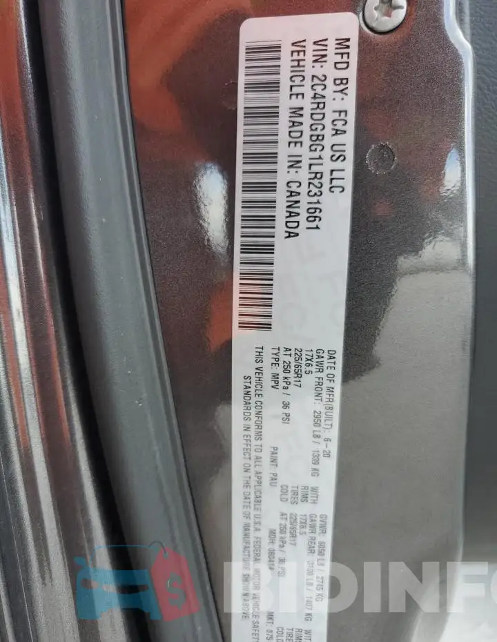 2C4RDGBG1LR231661 Photo# 13