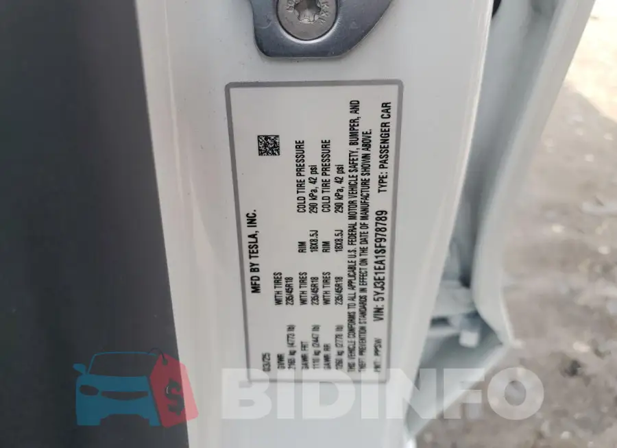 5YJ3E1EA1SF978789 Photo# 12
