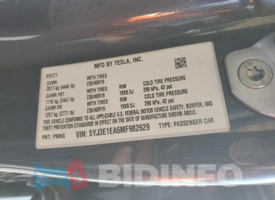 5YJ3E1EA6MF982629 Photo# 12