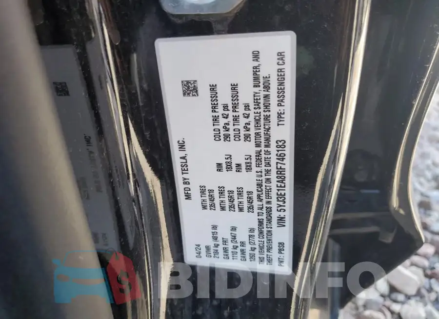 5YJ3E1EA8RF746183 Photo# 12