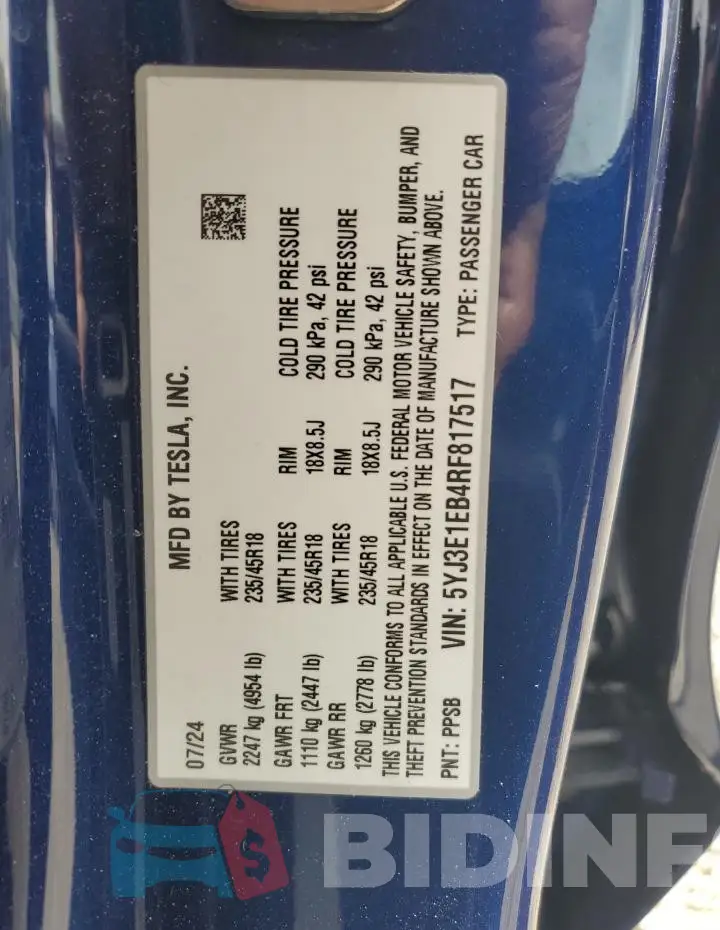 5YJ3E1EB4RF817517 Photo# 13