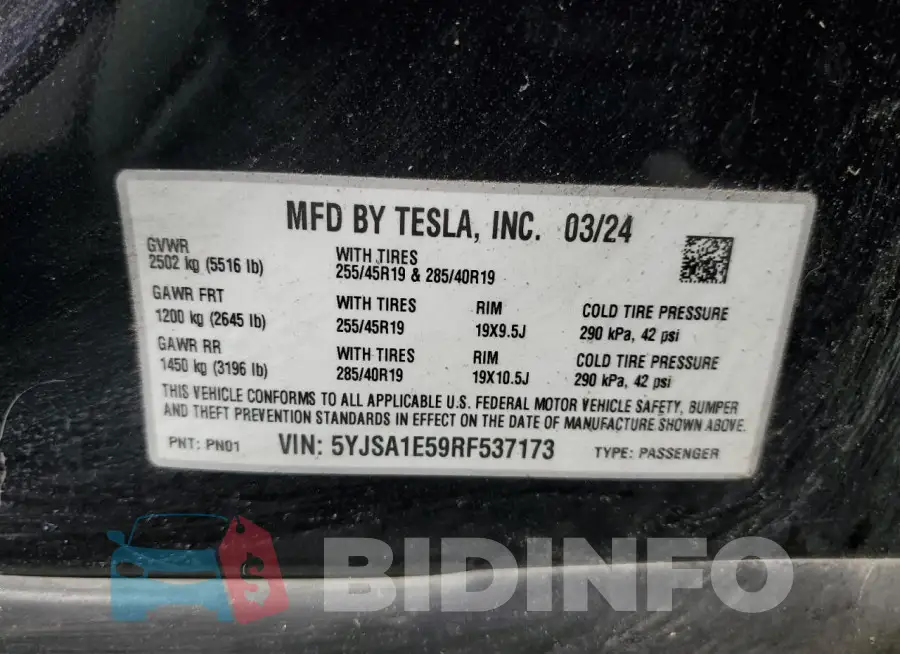 5YJSA1E59RF537173 Photo# 13