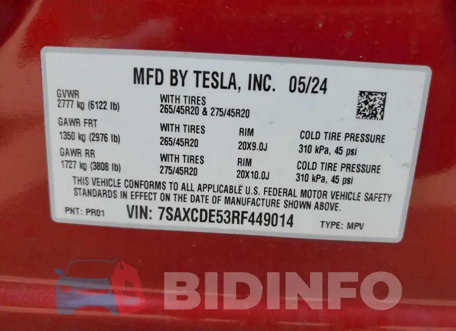 7SAXCDE53RF449014 Photo# 14