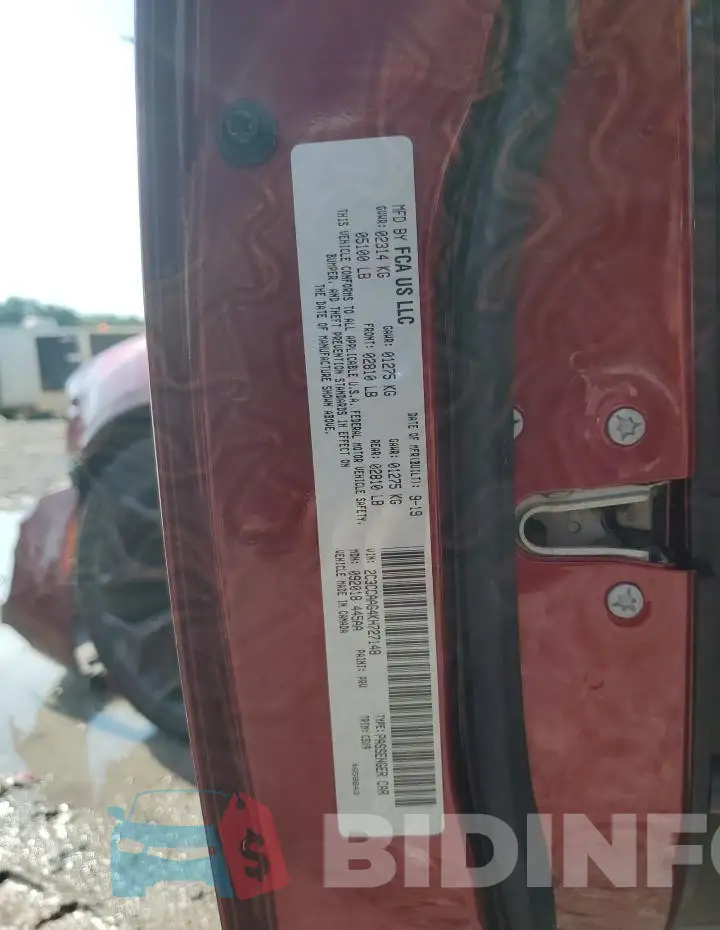 2C3CCAAG4KH727148 Photo# 13