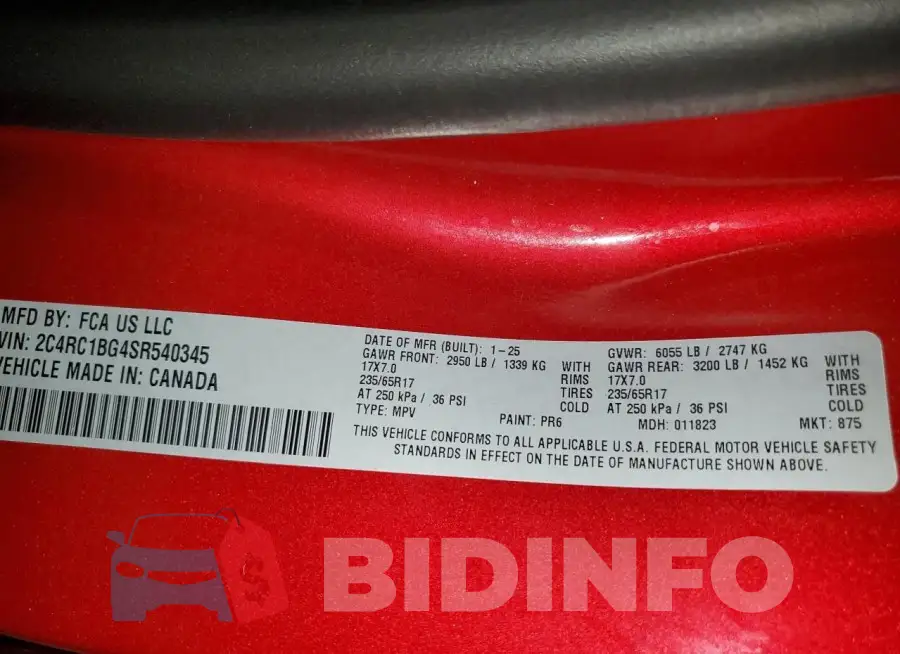 2C4RC1BG4SR540345 Photo# 13