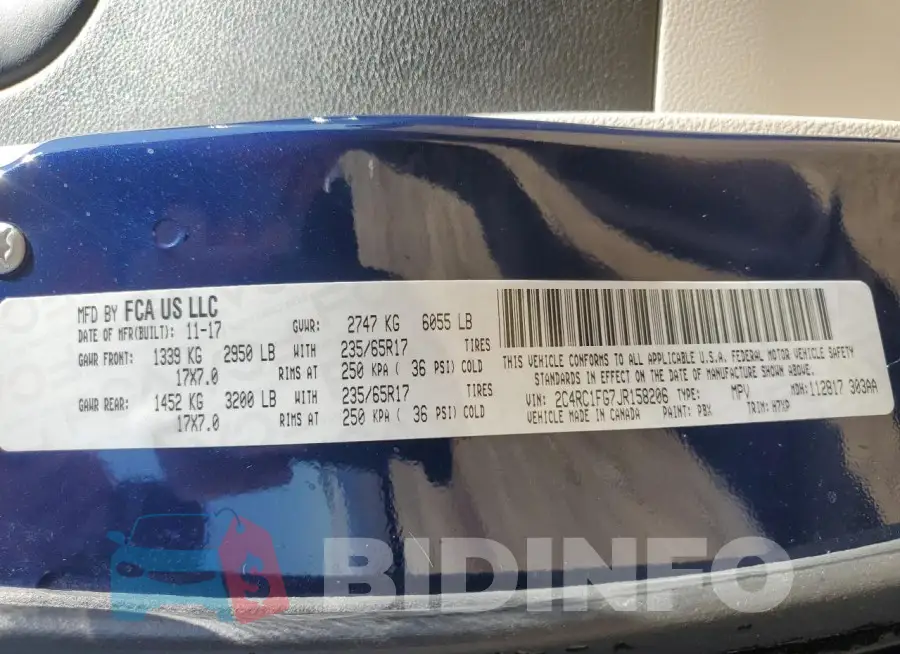 2C4RC1FG7JR158206 Photo# 13