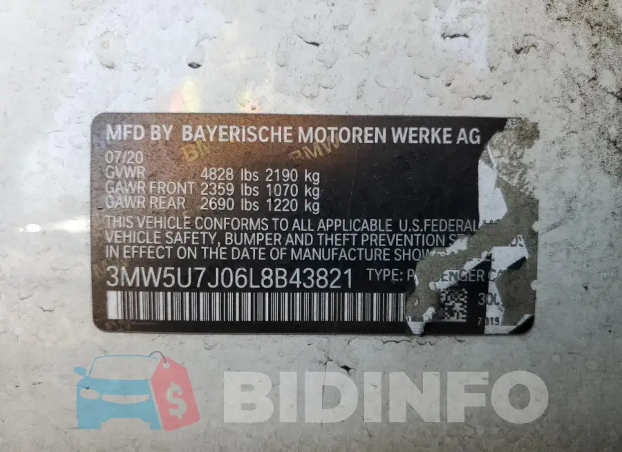 3MW5U7J06L8B43821 Photo# 12