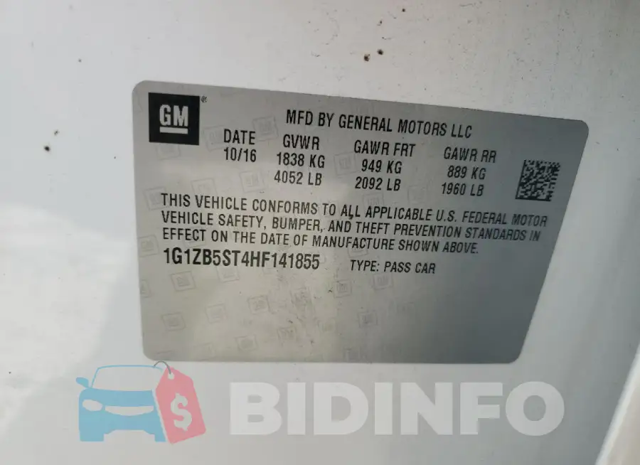 1G1ZB5ST4HF141855 Photo# 12
