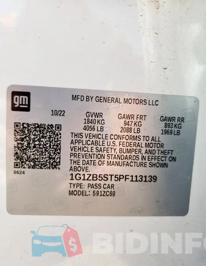 1G1ZB5ST5PF113139 Photo# 12