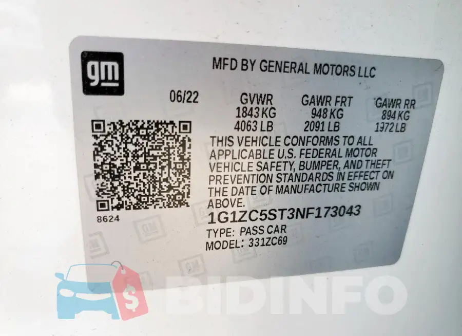 1G1ZC5ST3NF173043 Photo# 12