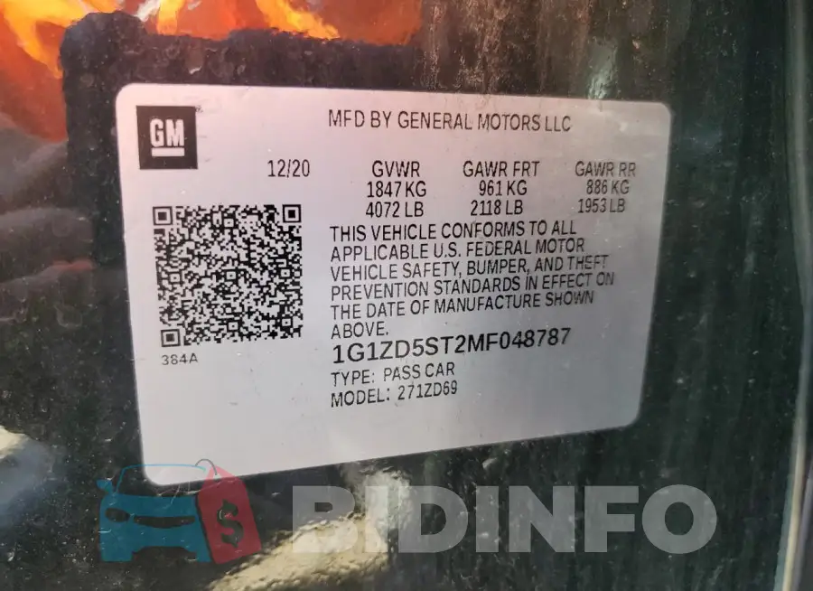 1G1ZD5ST2MF048787 Photo# 12