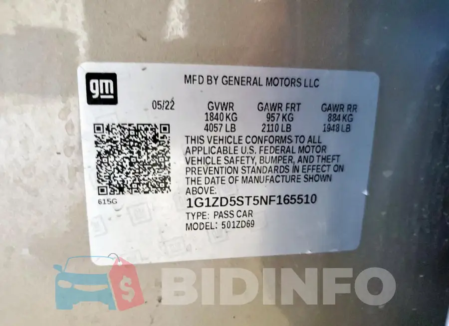 1G1ZD5ST5NF165510 Photo# 13