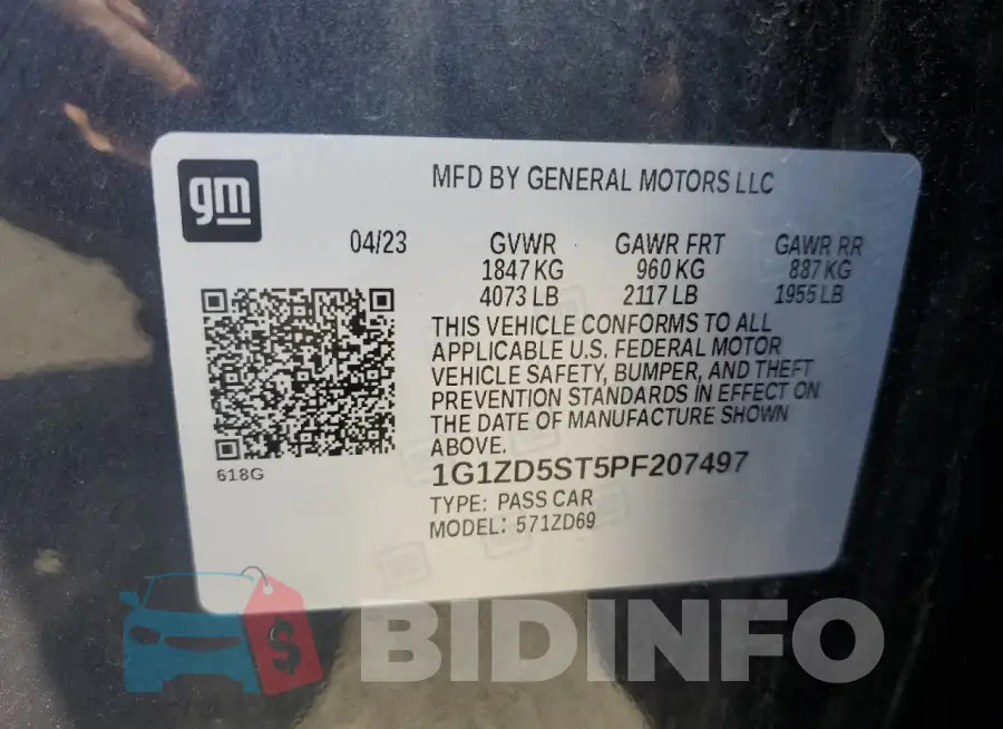 1G1ZD5ST5PF207497 Photo# 13