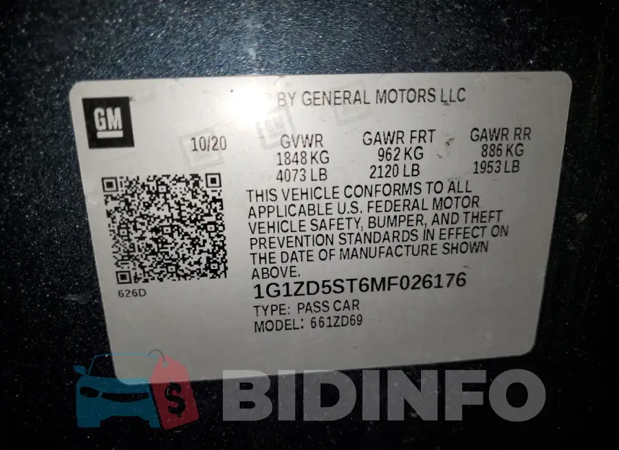 1G1ZD5ST6MF026176 Photo# 13
